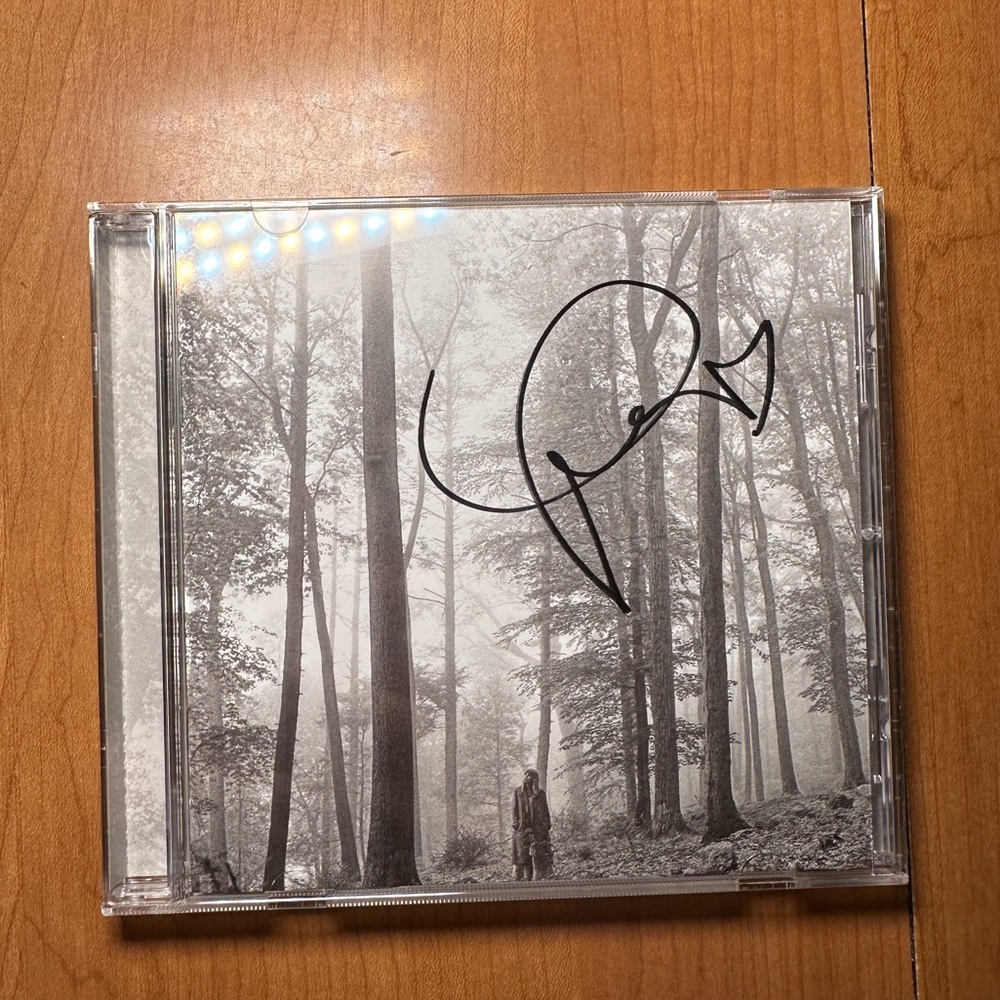 Taylor Swift Signed Folklore CD with heart